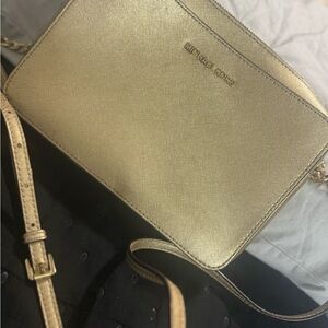 Michael Kors Metallic Gold Crossbody Bag